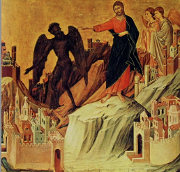 Duccio di Buoninsegna-La tentazione di Cristo sul monte