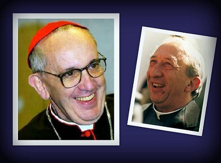 In the picture, Bergoglio and Giussani