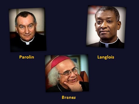 Parolin, Langlois, Brenes, tre mediatori in azione