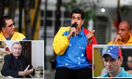 Pietro Parolín, Nicolás Maduro, Henrique Caprile