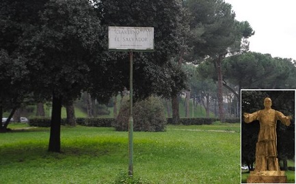 Giardino El Salvador a Roma, dove verrà collocata la statua di Mons. Romero