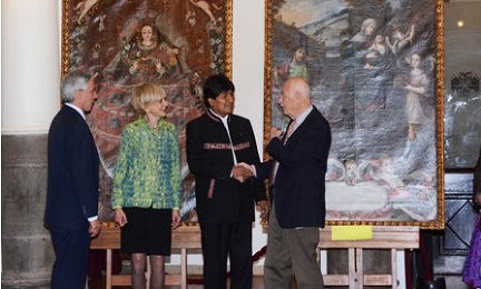 PIU’ SICURI NELLE MANI DI MORALES. Recuperati in Bolivia una “Fuga d’Egitto” e “Una Vergine della Candelaria” di epoca coloniale. Ma non torneranno alla Chiesa PIU’ SICURI NELLE MANI DI MORALES. Recuperati in Bolivia una “Fuga d’Egitto” e “Una Vergine della Candelaria” di epoca coloniale. Ma non torneranno alla Chiesa