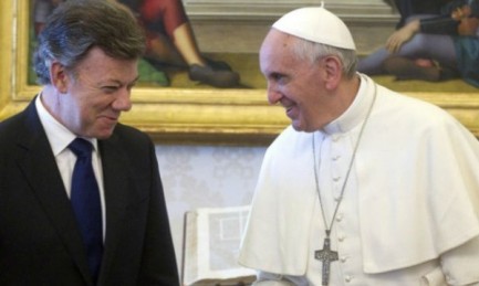 COLOMBIA. SVOLTA DEL PRESIDENTE. Santos: “se serve per raggiungere la pace non mi oppongo a un incontro del Papa con le Farc”