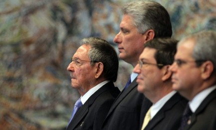 Raúl Castro e il vice presidente Miguel Díaz-Canel in una fotografia del maggio 2015