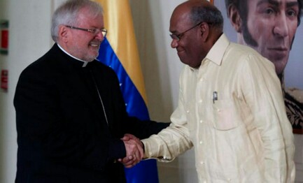 PASSO VATICANO NELLA CRISI DEL VENEZUELA. Dopo l’appello al dialogo del Papa e la risposta affermativa del Parlamento, il Nunzio si dichiara “pronto a collaborare alla pace” PASSO VATICANO NELLA CRISI DEL VENEZUELA. Dopo l’appello al dialogo del Papa e la risposta affermativa del Parlamento, il Nunzio si dichiara “pronto a collaborare alla pace”