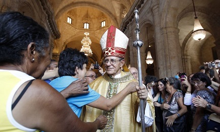 García Rodríguez nella cattedrale di l’Avana domenica 22 maggio