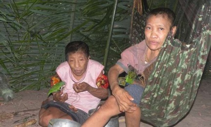 MEGLIO LA FORESTA CHE I TAGLIALEGNA. Due sorelle della tribù Awá dell’Amazzonia brasiliana ritornano nei luoghi nativi dopo un periodo di contatto con i bianchi