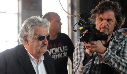 José Mujica filmato da Emir Kusturica. Foto AFP