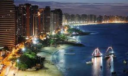 Vista costiera della città di Fortaleza nel Nord-Est del Brasile