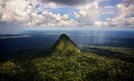 La regione “liberata” della Sierra del Divisor, un’area unica ad altissima biodiversità nota per i suoi picchi a forma di cono (Foto Diego Perez)