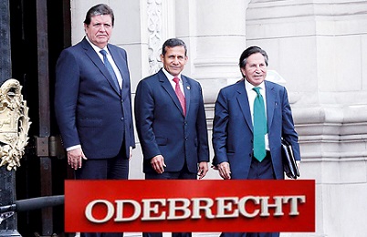 Tre presidenti e molti sospetti: Alan Garcia, Ollanta Humala (al centro), Alejandro Toledo