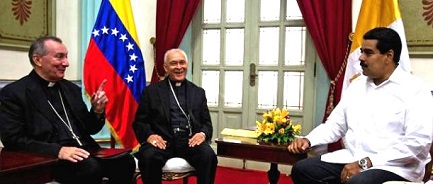 Il presidente Maduro e il Segretario di stato vaticano Parolin