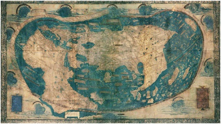 Una delle prime cartine geografiche, conservata nella Yale University
