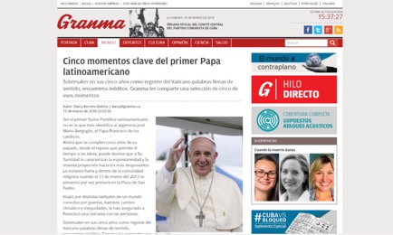 La prima pagina di Gramna del 16 marzo