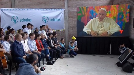Il Papa in videoconferenza da Roma con la Villa 31 di Buenos Aires, venerdì 11 maggio